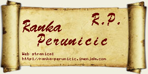 Ranka Peruničić vizit kartica